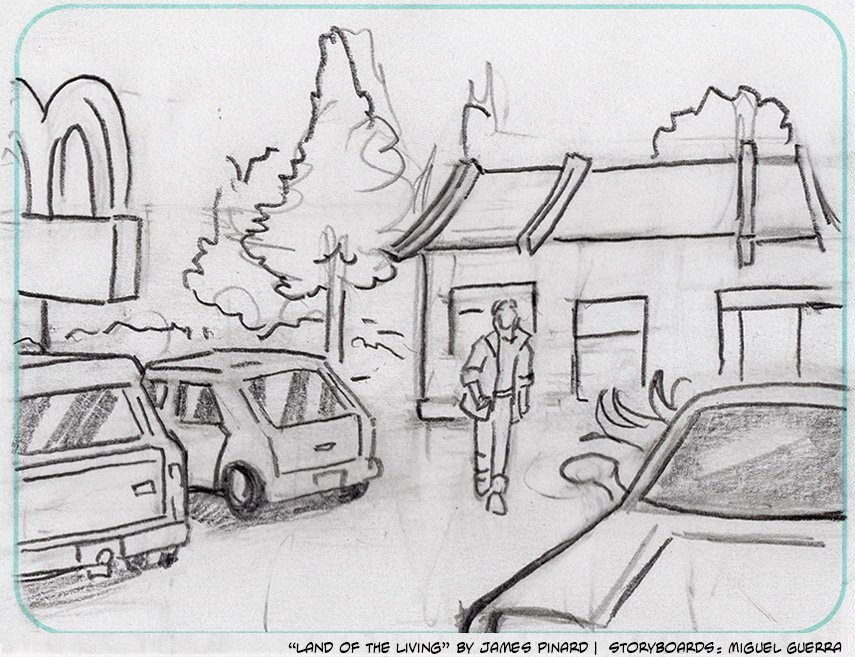Storyboards for "Land of the Living" by Miguel Guerra
