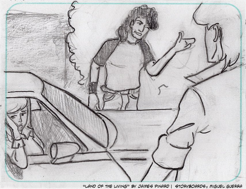 Storyboards for "Land of the Living" by Miguel Guerra