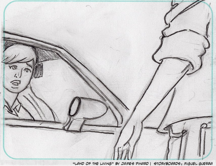 Storyboards for "Land of the Living" by Miguel Guerra