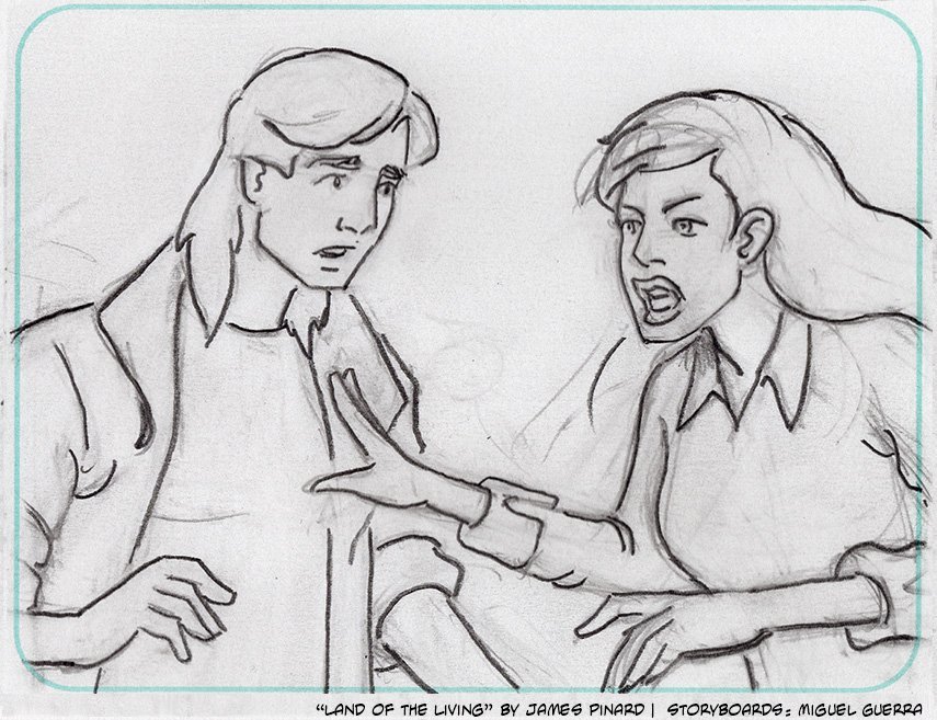Storyboards for "Land of the Living" by Miguel Guerra