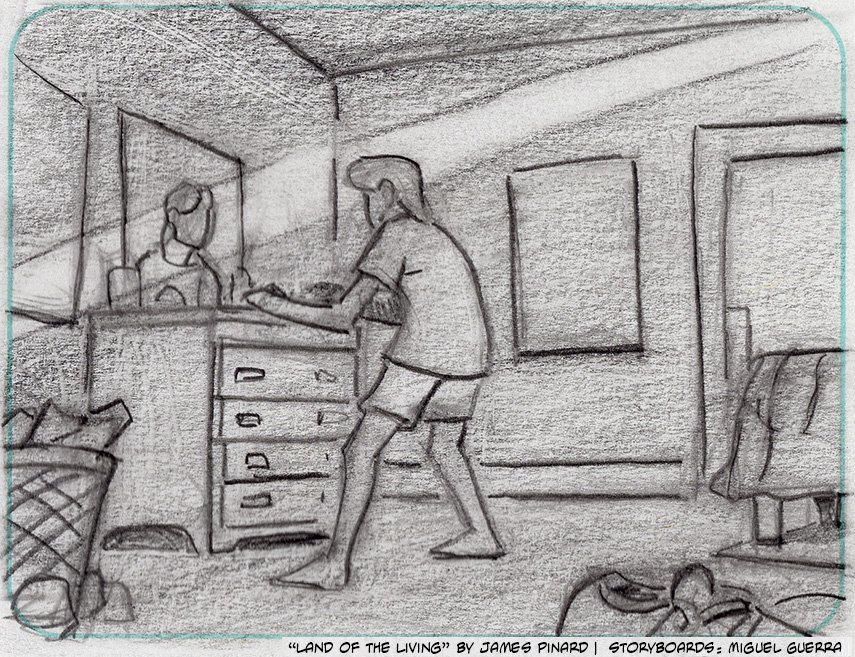 Storyboards for "Land of the Living" by Miguel Guerra
