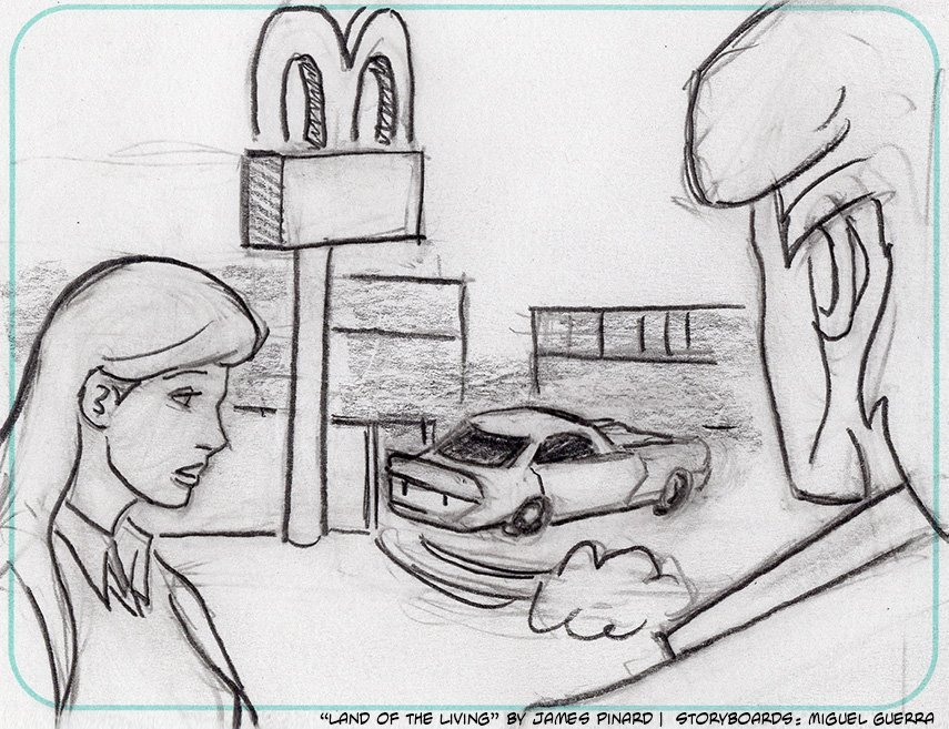 Storyboards for "Land of the Living" by Miguel Guerra