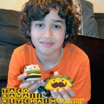 Taco Kawaii Keychain ☆FREE Pattern☆ - Image 4