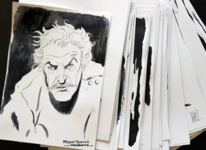 Horror Ink Sketches by Miguel Guerra - Vincent Price