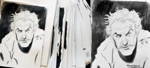 Horror Ink Sketches by Miguel Guerra - Vincent Price