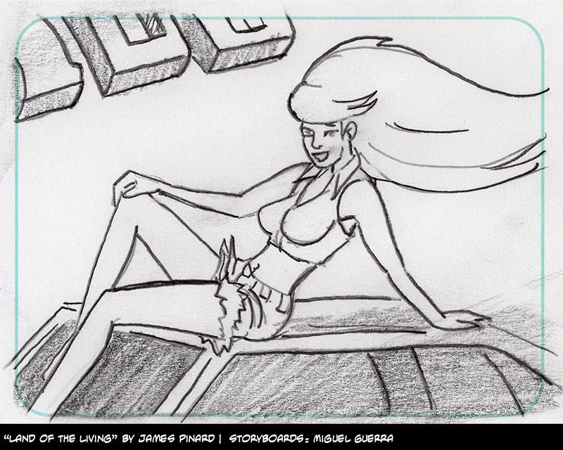 Storyboards Panels for "Land of the Living" Horror Animation