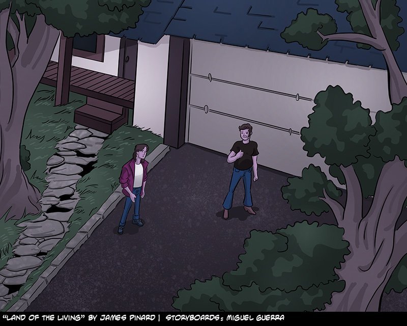 Storyboards Panels for "Land of the Living" Horror Animation