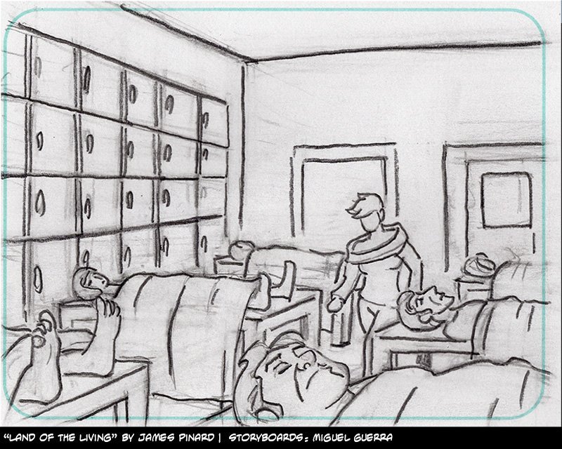 Storyboards Panels for "Land of the Living" Horror Animation