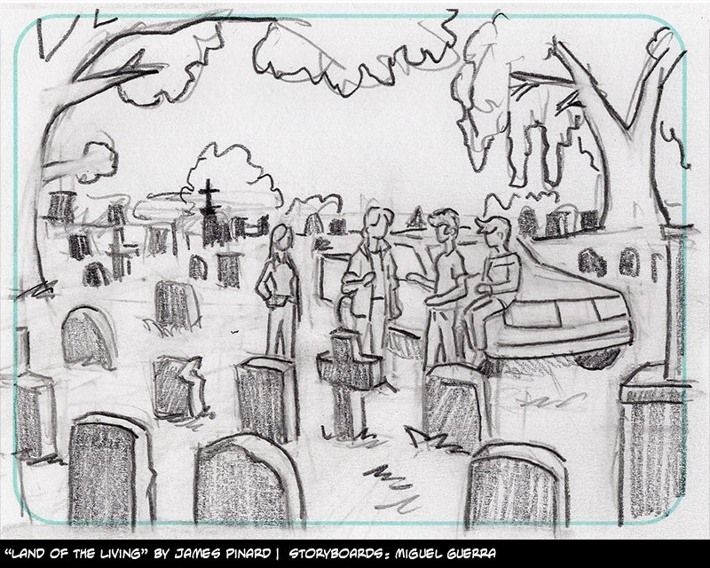 Storyboards Panels for "Land of the Living" Horror Animation