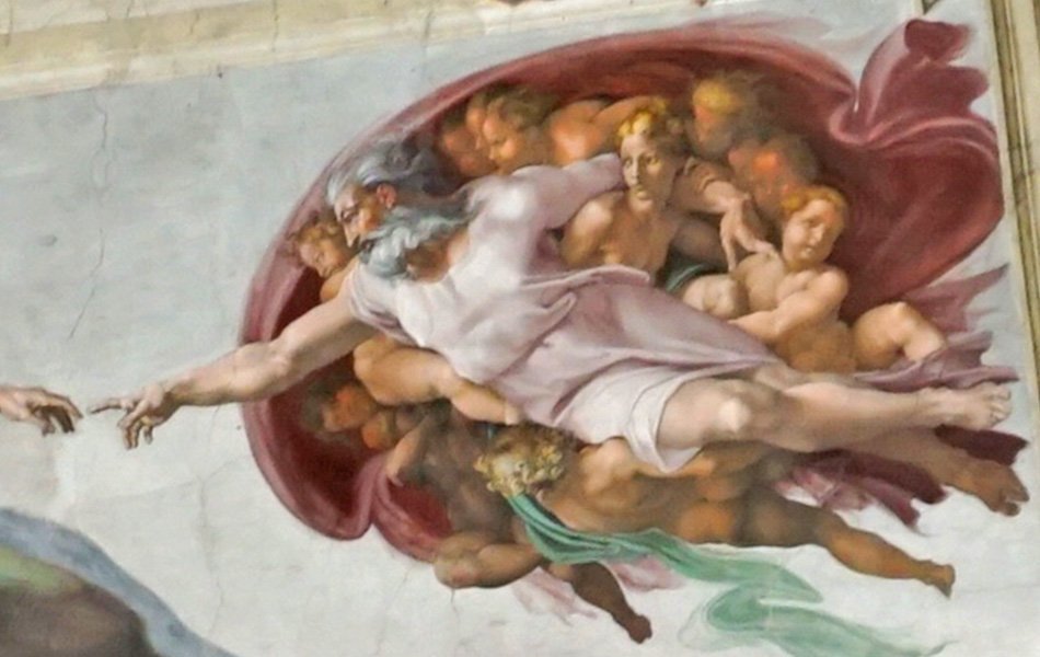 Michelangelo's Creation of Adam - do you see a brain?