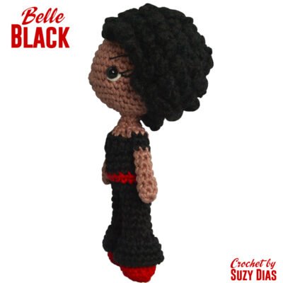 Crochet doll Belle Black by Suzy Dias. Black is beautiful!