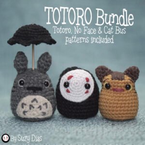 Totoro Bundle: Totoro, No-Face & CatBus *Patterns Only*