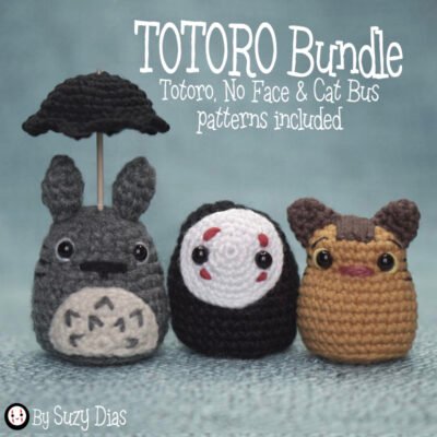 Totoro Bundle: Totoro, No-Face & CatBus *Patterns Only*