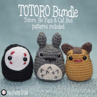 Totoro Bundle: Totoro, No-Face & CatBus *Patterns Only* - Image 2