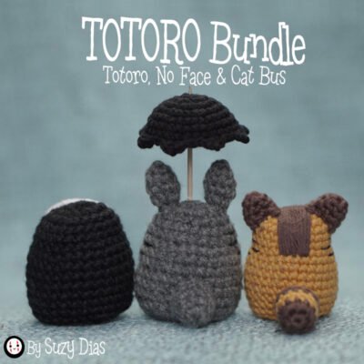 Totoro Bundle: Totoro, No-Face & CatBus *Patterns Only* - Image 7