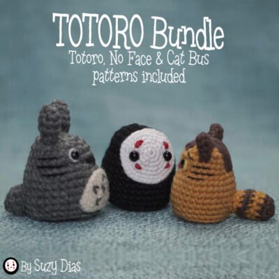 Totoro Bundle: Totoro, No-Face & CatBus *Patterns Only* - Image 6