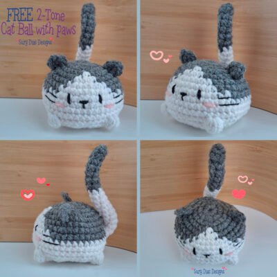 Cat Ball 2-Tones ☆FREE Pattern☆ - Image 2