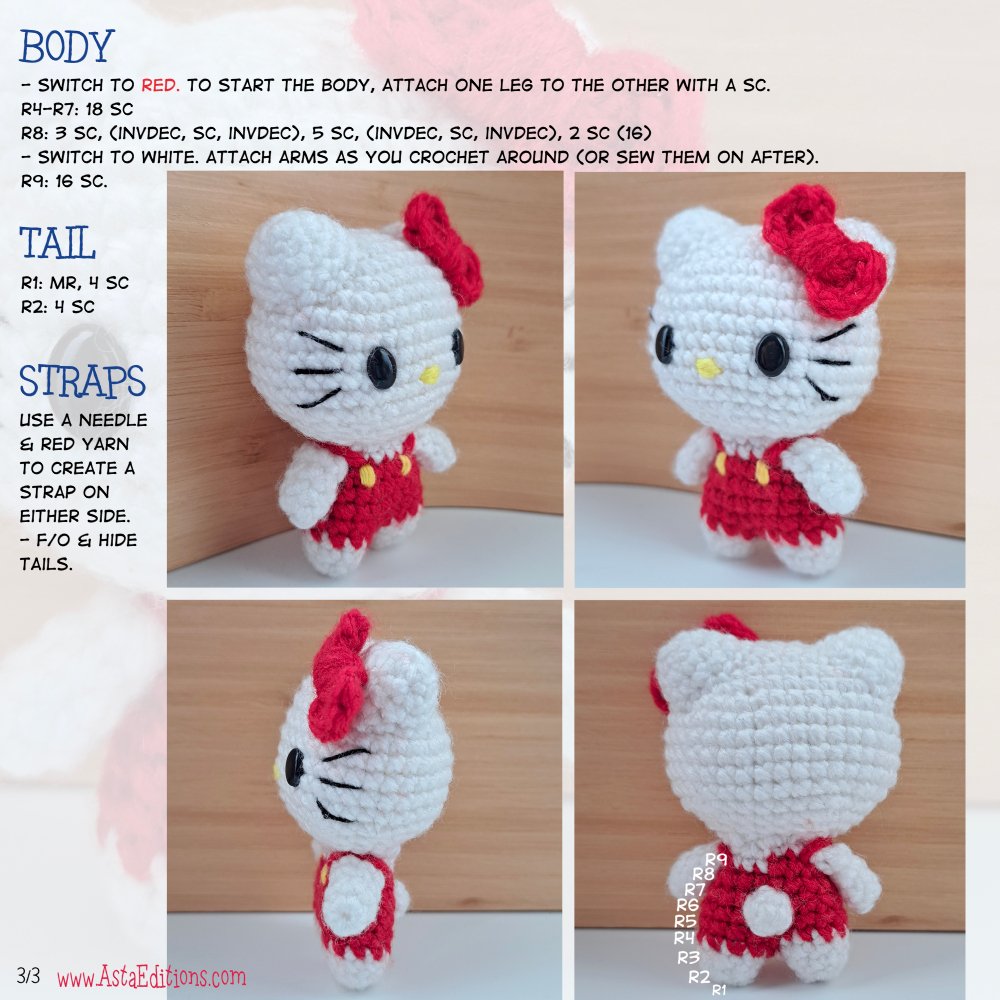 Hello Kitty Key Chain ☆FREE Pattern☆ - Image 3